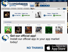 Tablet Screenshot of livemixtapes.com